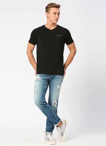 Tapered Vapour Tapered Fit Low Waist Jeans