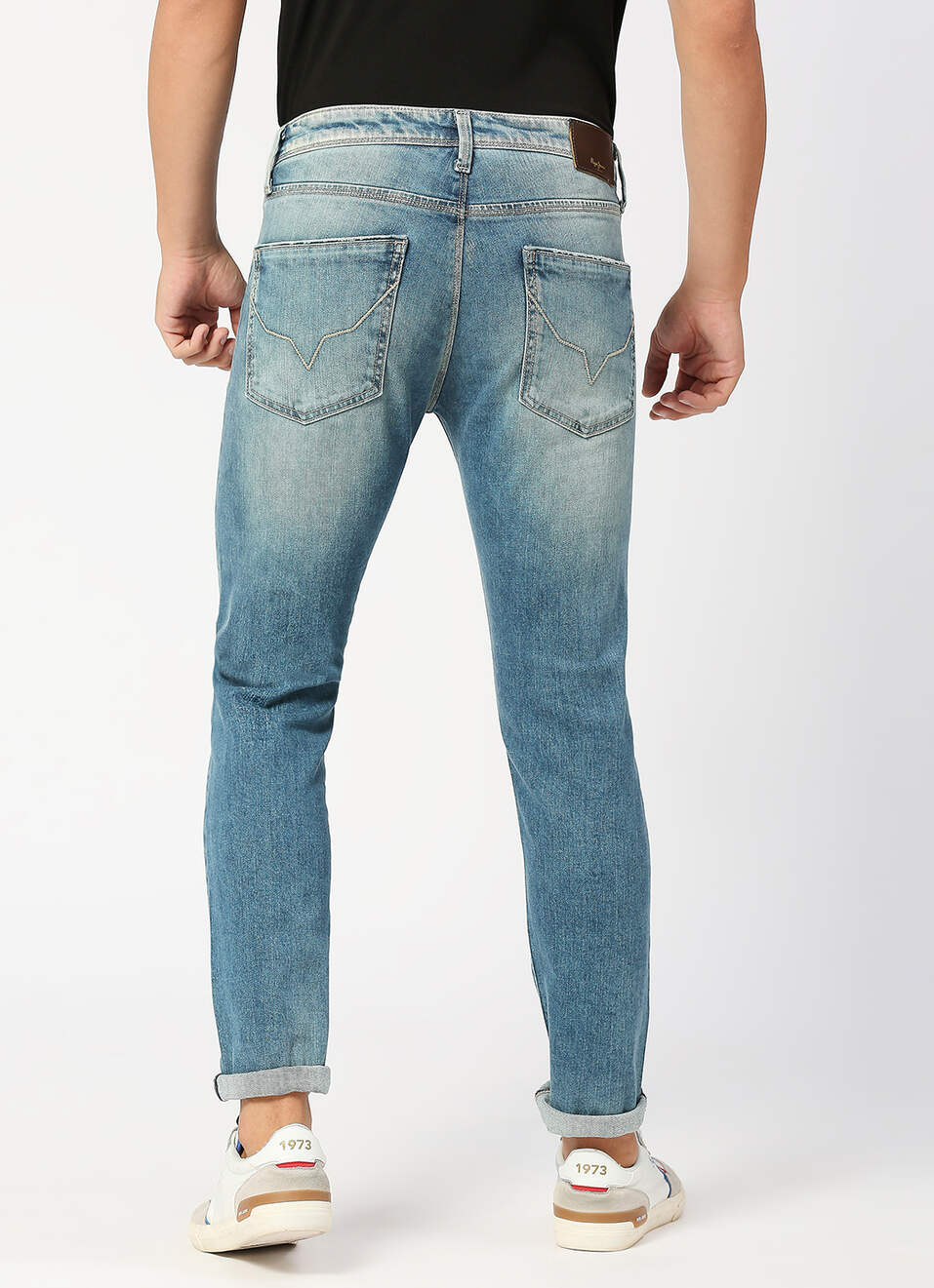 Tapered Vapour Tapered Fit Low Waist Jeans, , large image number 3