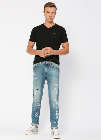 Tapered Vapour Tapered Fit Low Waist Jeans