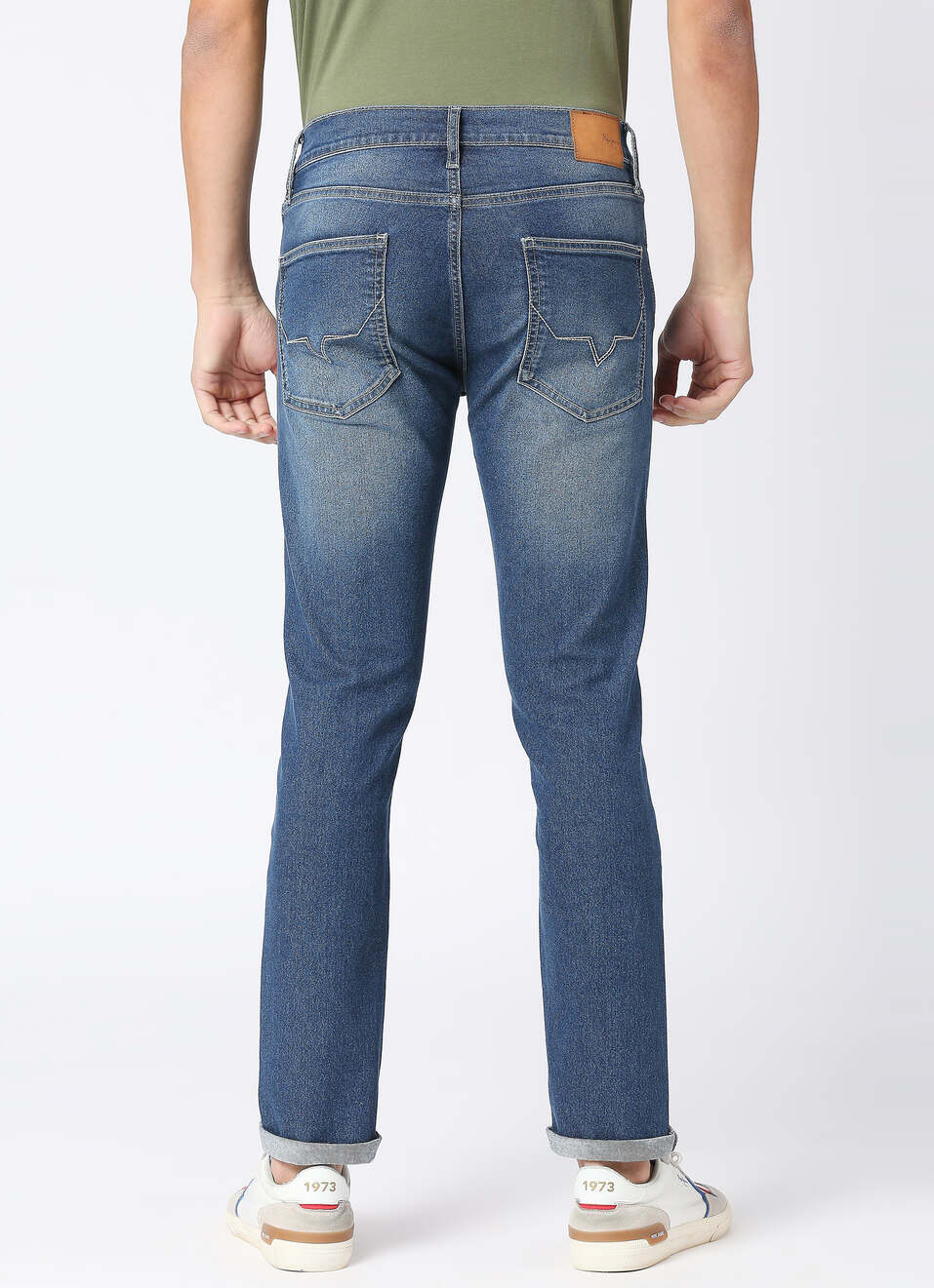 Men Blue Low Rise Slim Fit Tapered Leg Stretchable Jeans, , large image number 2
