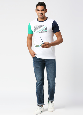 Men Blue Low Rise Tapered Fit Stretchable Jeans