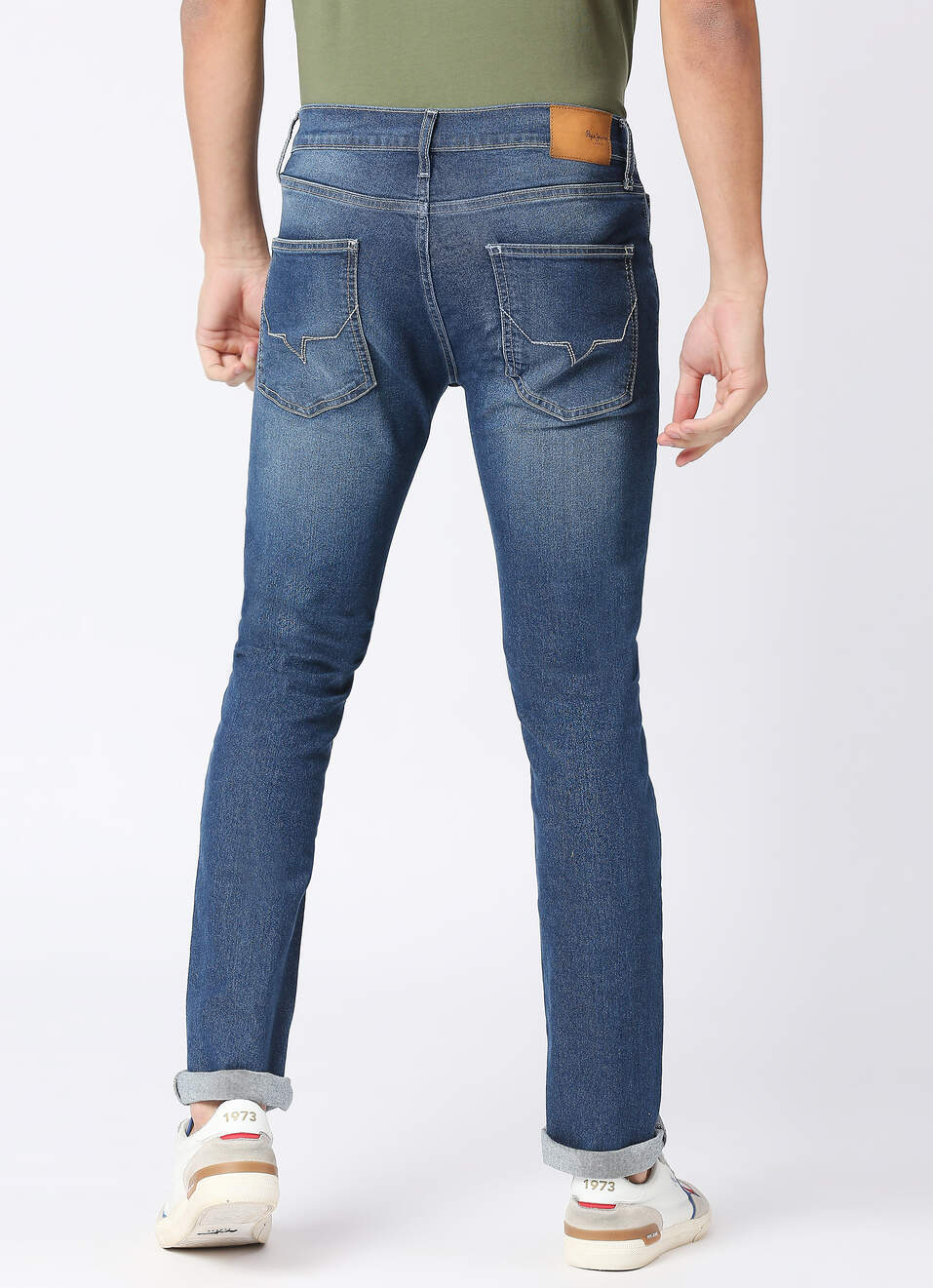Men Blue Mid Rise Slim Fit Stretchable Jeans, , large image number 2
