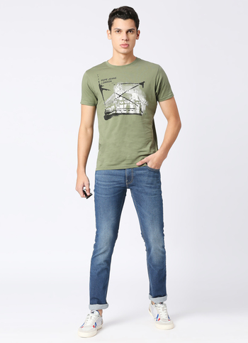 Men Blue Mid Rise Slim Fit Stretchable Jeans