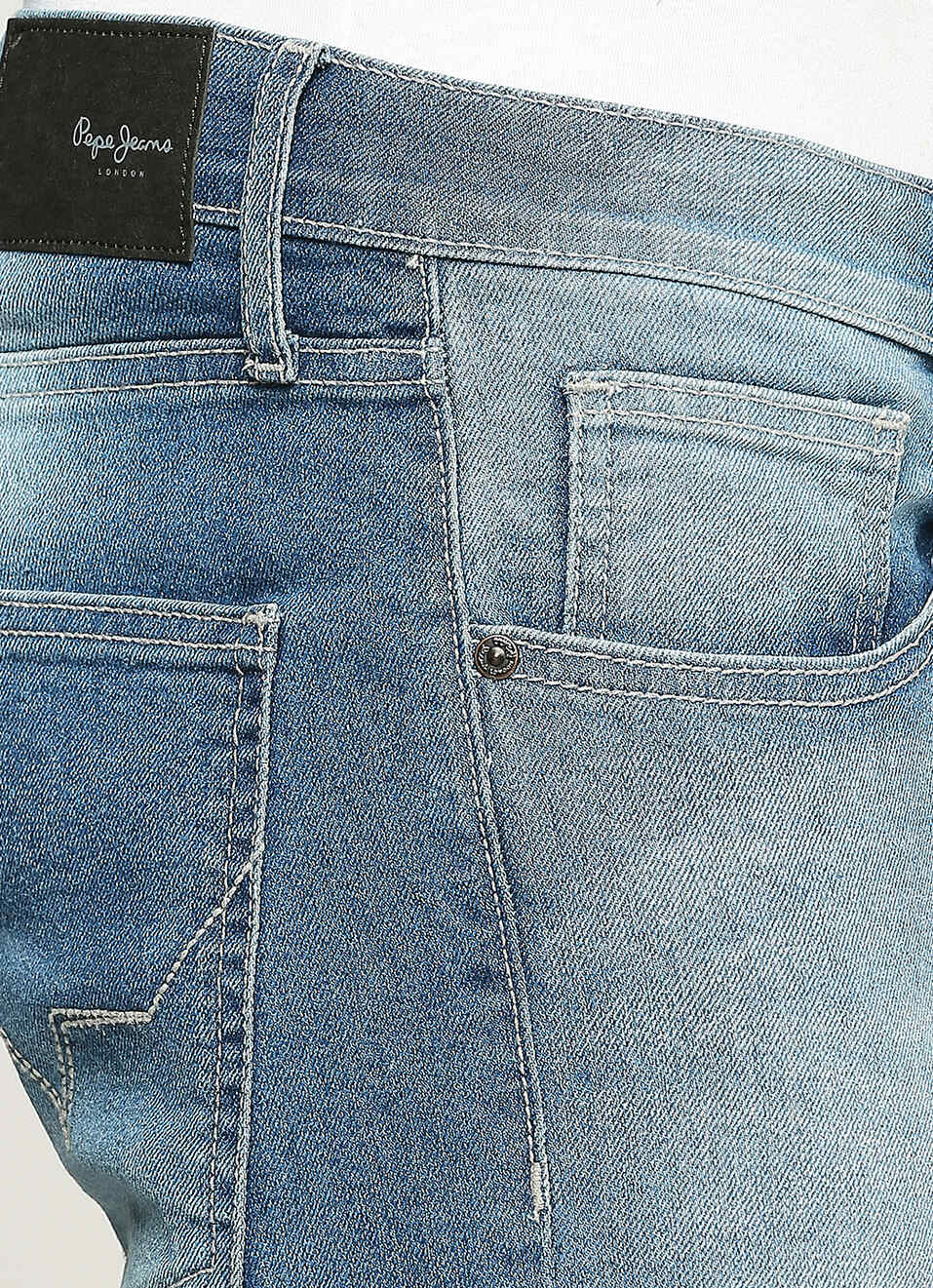 Vapour Light Blue Mid Rise Slim Fit Jeans, , large image number 4