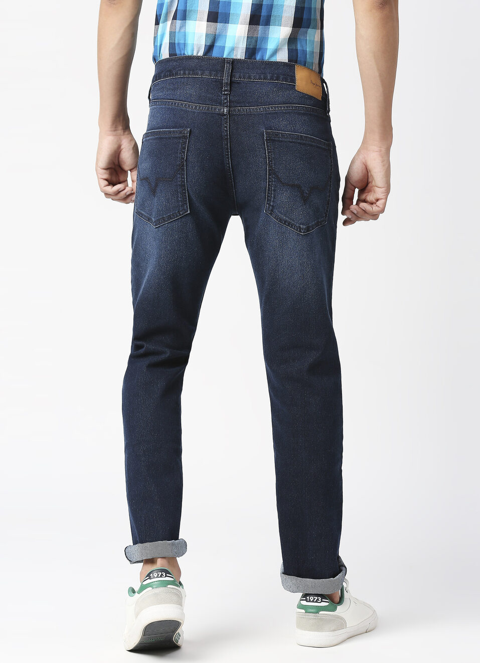 Men Dark Blue Slim Fit Stretchable Jeans, , large image number 2