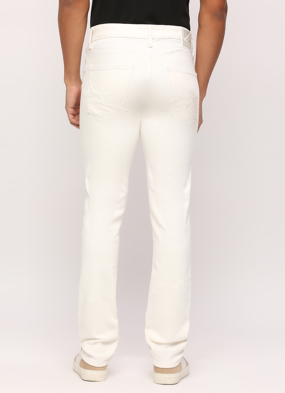 Vapour White Mid Rise Slim Fit Jeans, , large image number 2