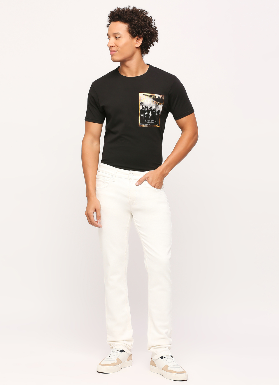 Vapour White Mid Rise Slim Fit Jeans, , large image number 5