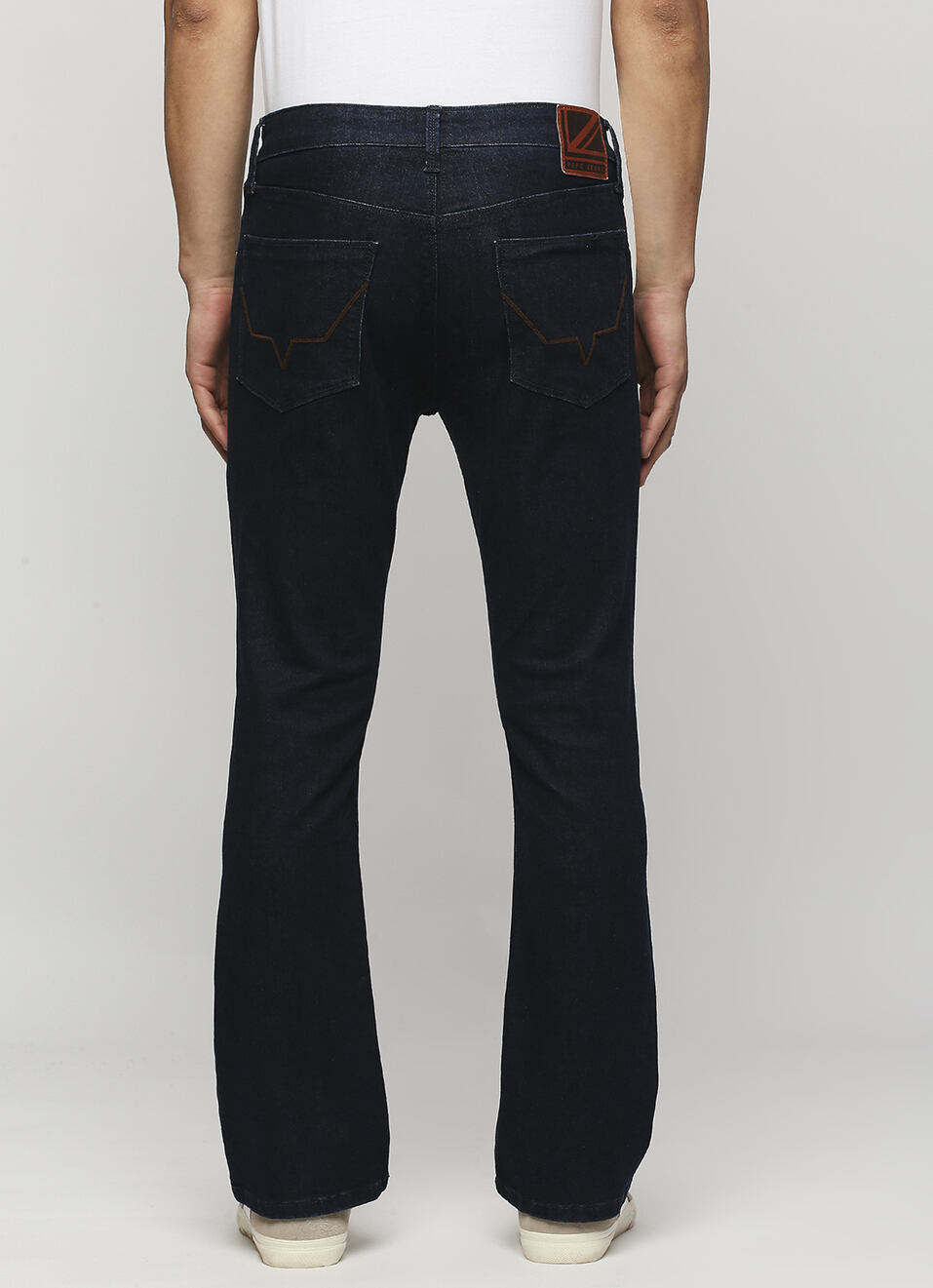 Dark Blue Mid Waist Bootcut Jeans, , large image number 5