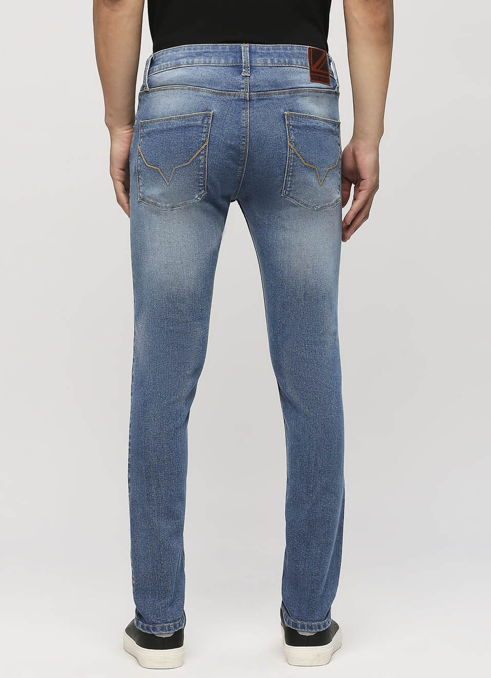 Vapour Light Blue Low Rise Tapered Jeans, , large image number 3