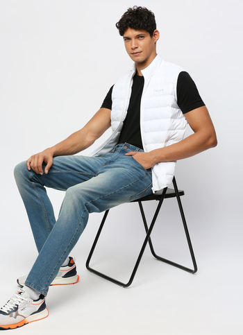 Vapour Light Blue Low Rise Tapered Jeans