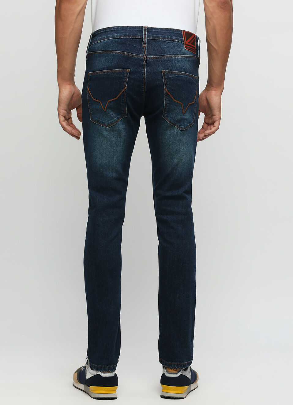 Vapour Dark Blue Low Rise Tapered Jeans, , large image number 3