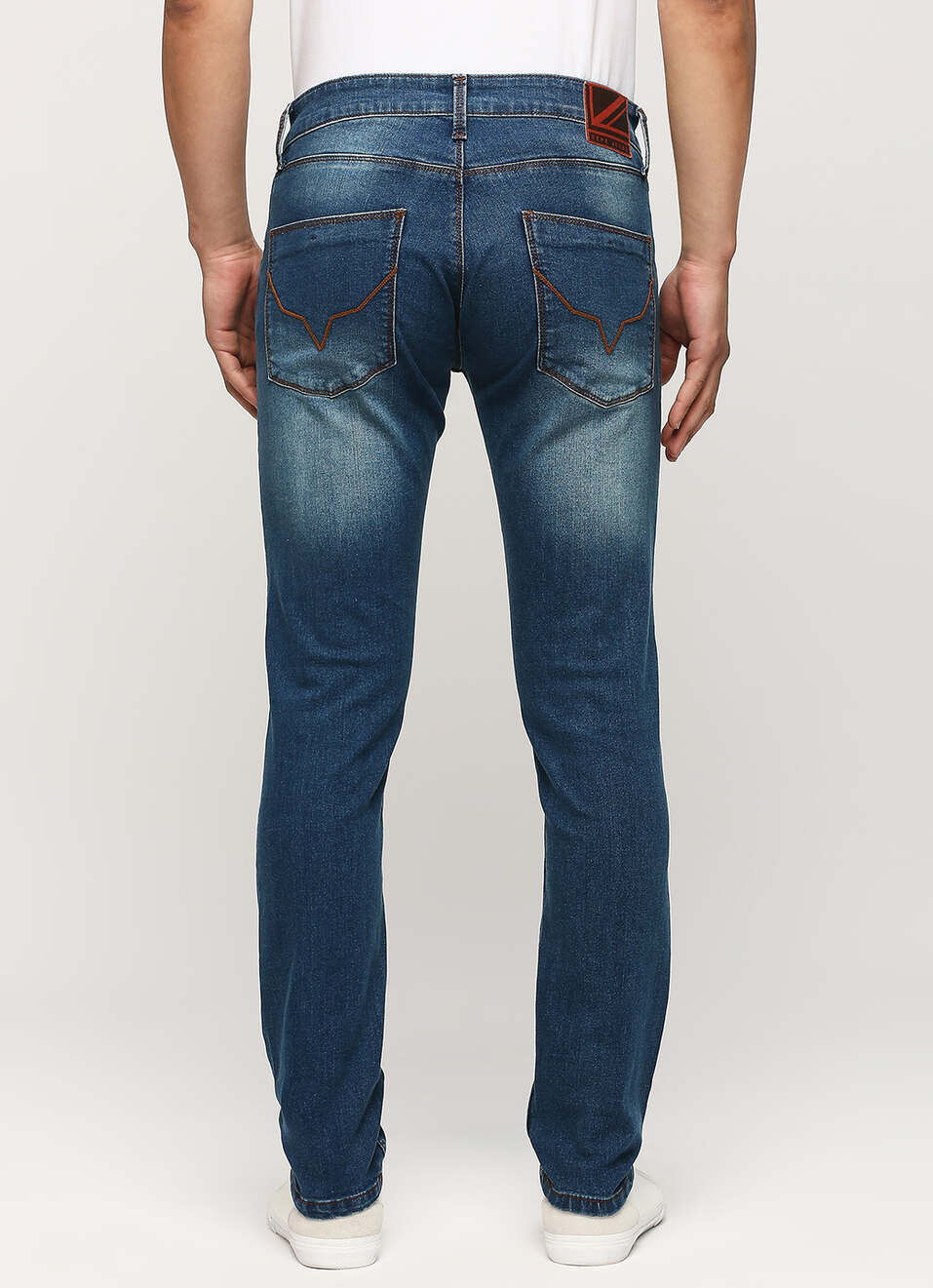 Vapour Dark Blue Low Rise Tapered Jeans, , large image number 3