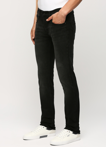 Vapour Black Mid Rise Slim Fit Jeans