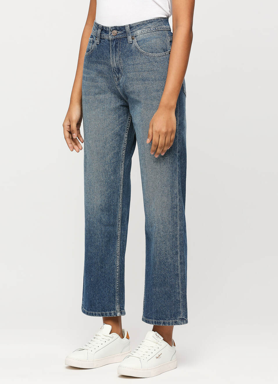 Robyn Blue High Waist Straight Fit Jeans, , large image number 3