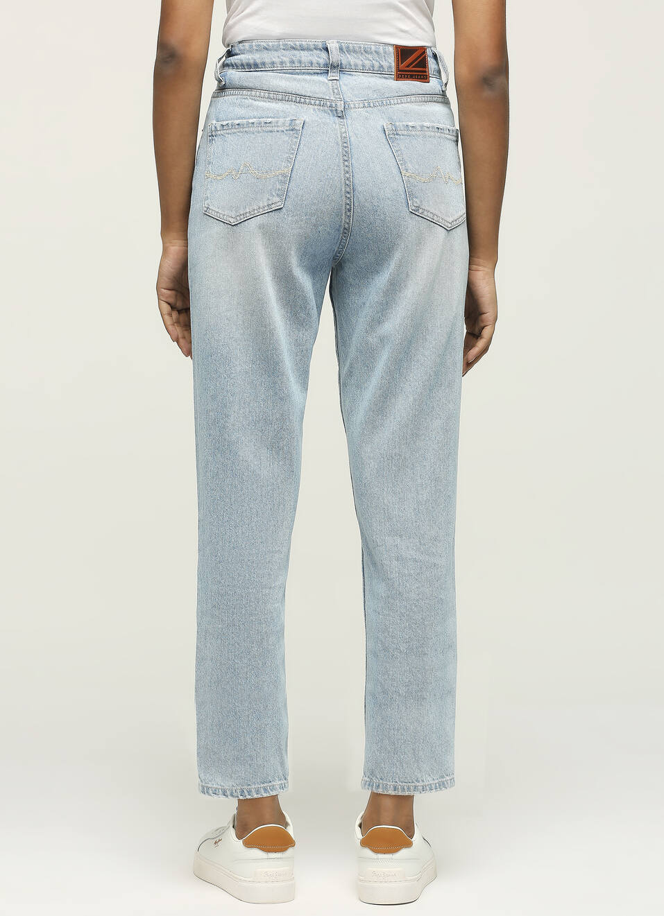 Light Blue High Rise Mom Jeans, , large image number 2