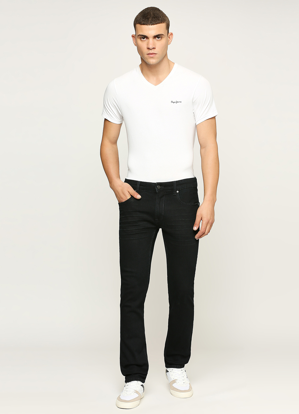 Vapour Blue Mid Rise Slim Fit Jeans, , large image number 1