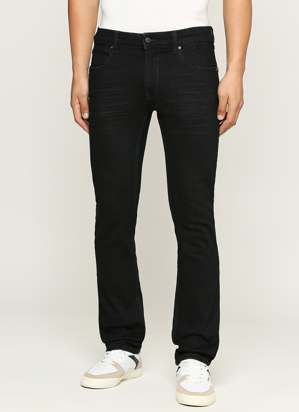 Vapour Blue Mid Rise Slim Fit Jeans, , large image number 2
