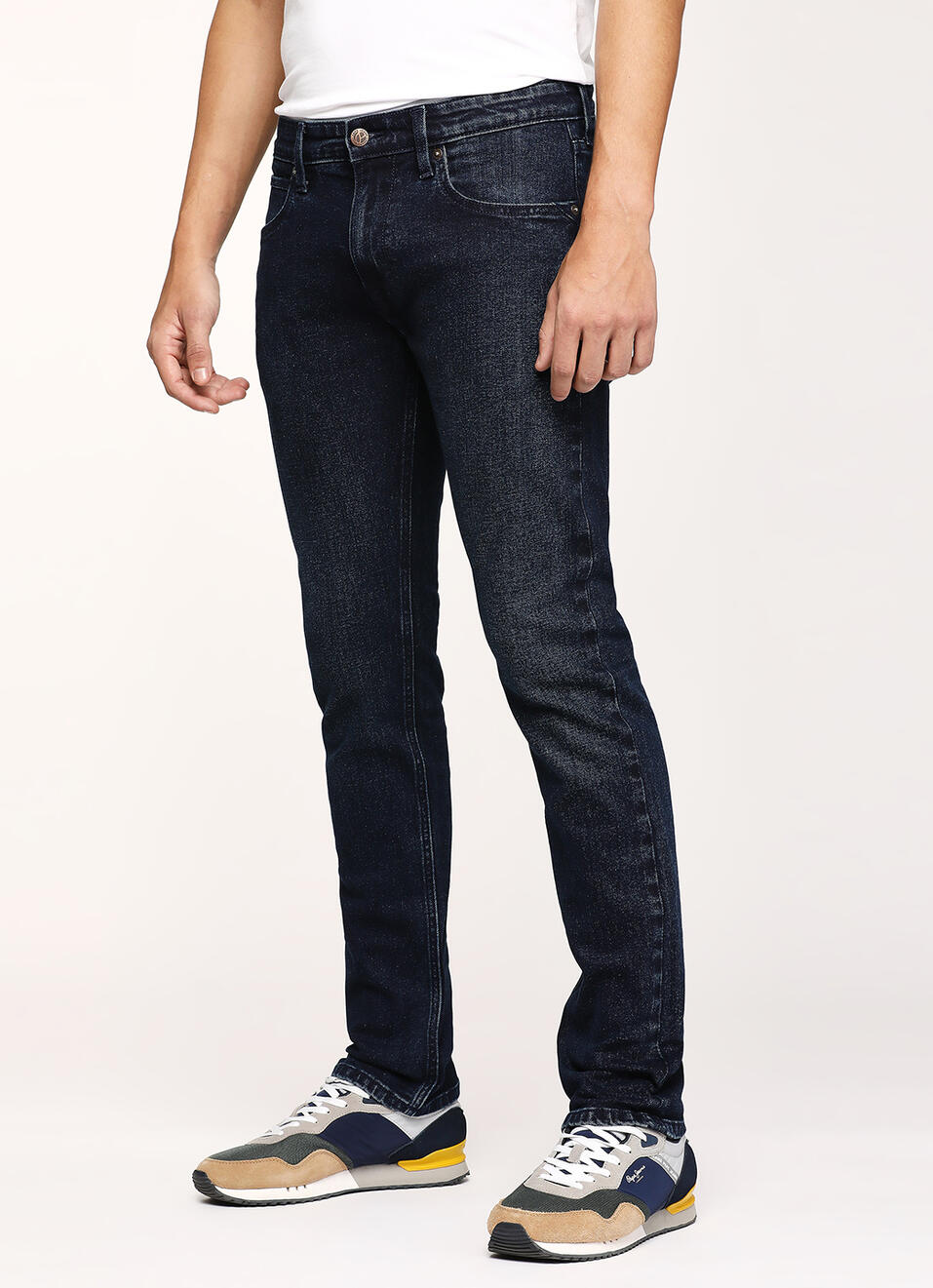 Vapour Blue Mid Rise Slim Fit Jeans, , large image number 5