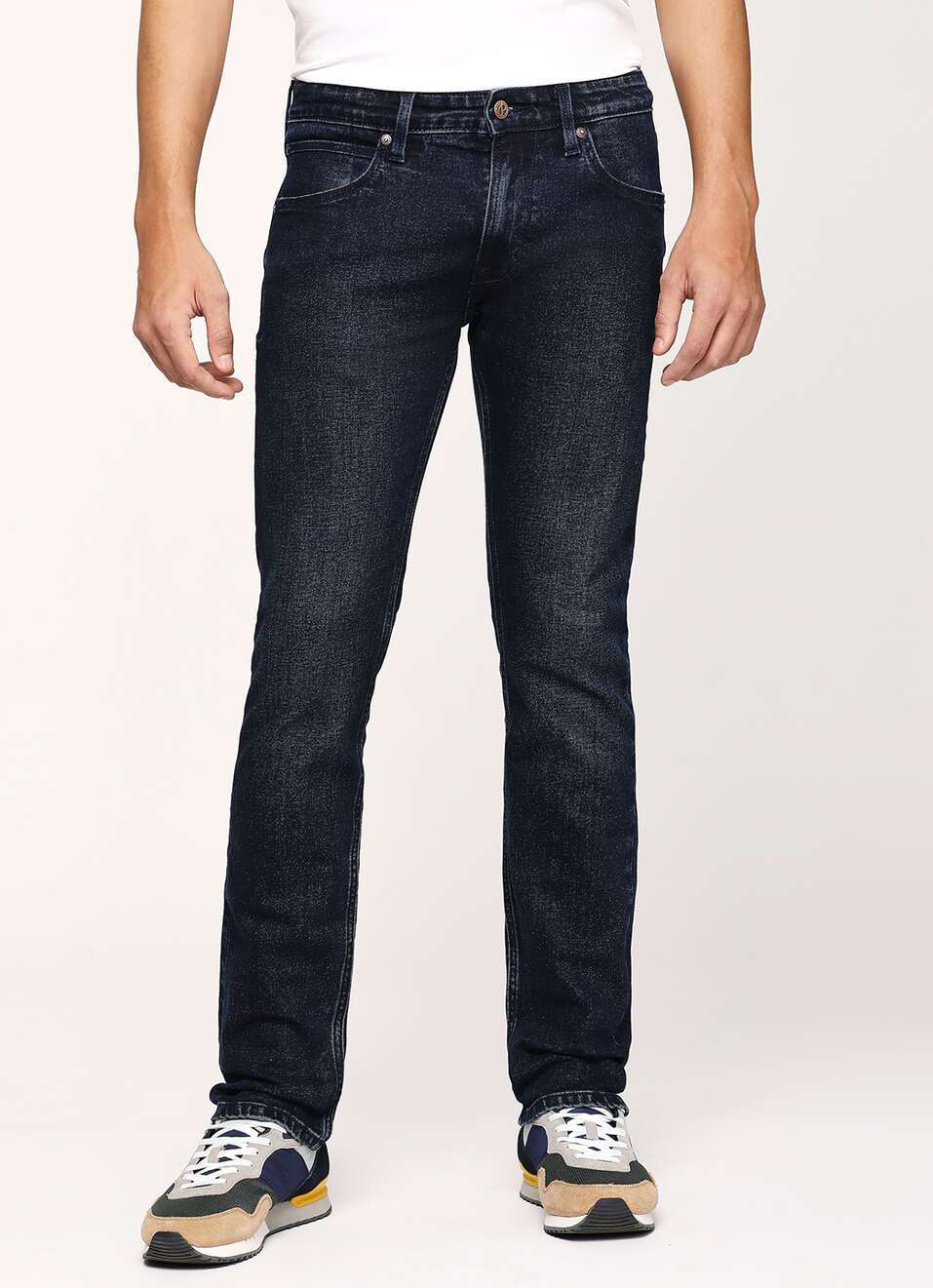 Vapour Blue Mid Rise Slim Fit Jeans, , large image number 6