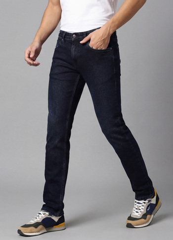 Vapour Blue Mid Rise Slim Fit Jeans