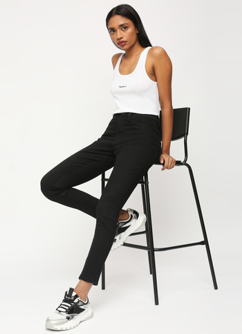 Dion Black High Rise Skinny Fit Jeans