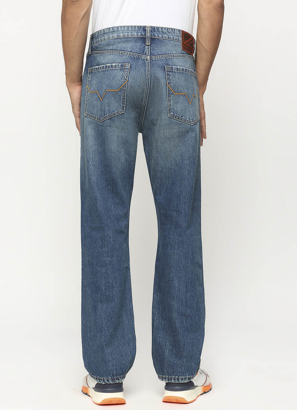 Marvis Dark Blue Mid Rise Straight Fit Jeans, , large image number 1