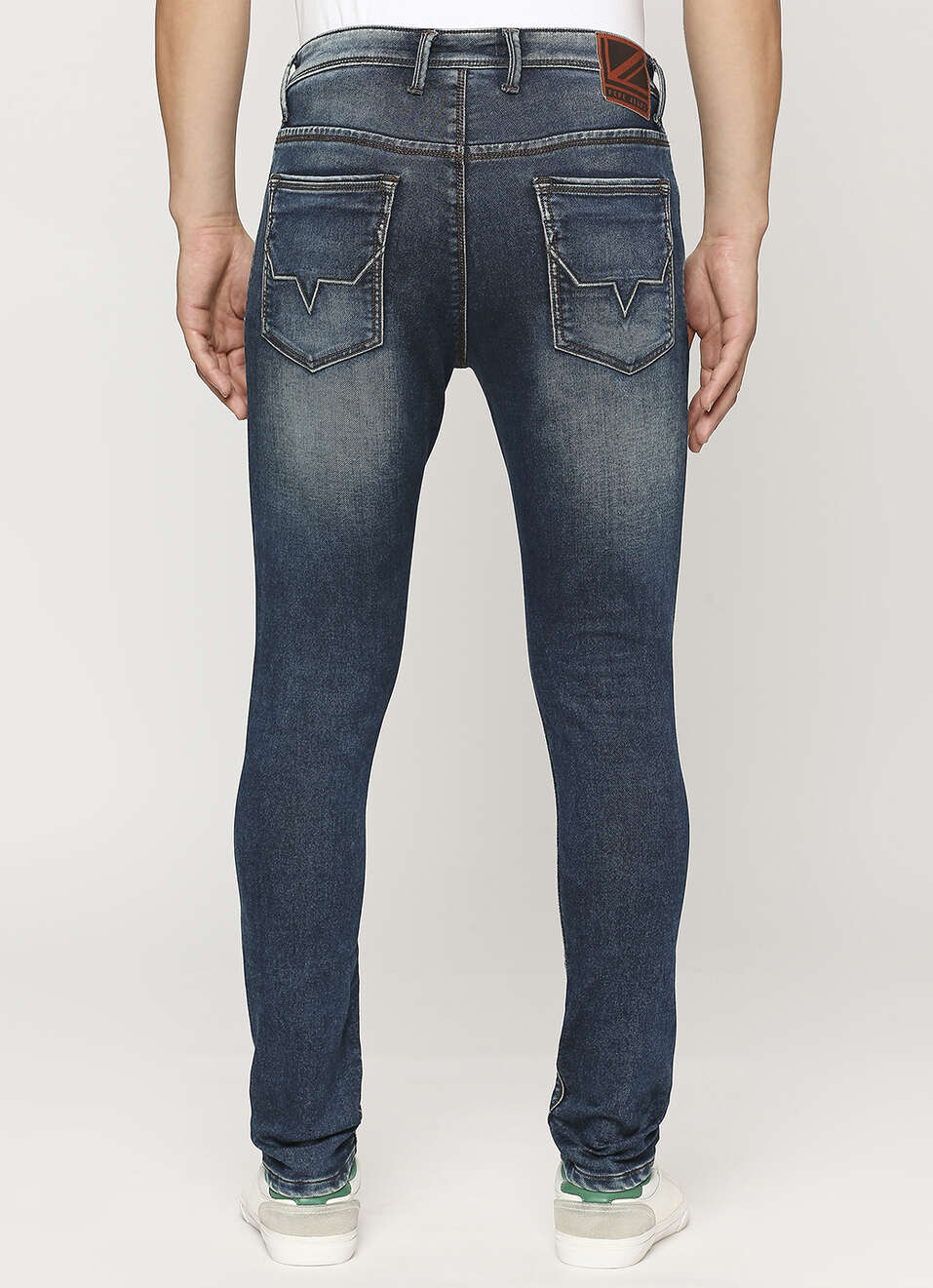 Chinox Dark Blue Mid Rise Skinny Jeans, , large image number 3