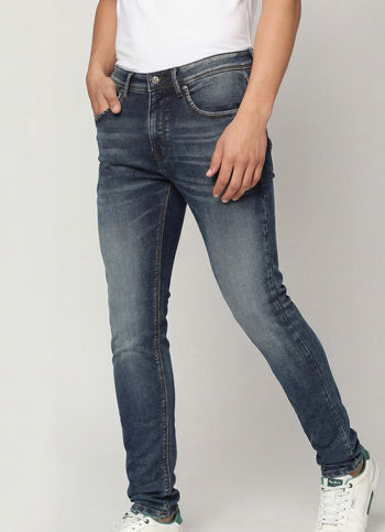 Chinox Dark Blue Mid Rise Skinny Jeans