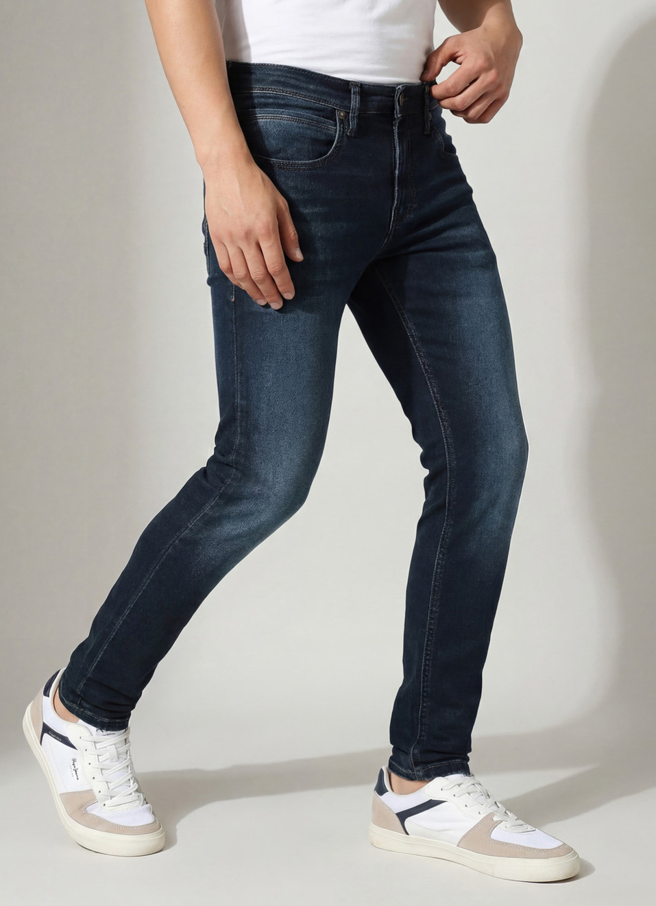 Chinox Blue Mid Rise Regular Fit Jeans, , large image number 0