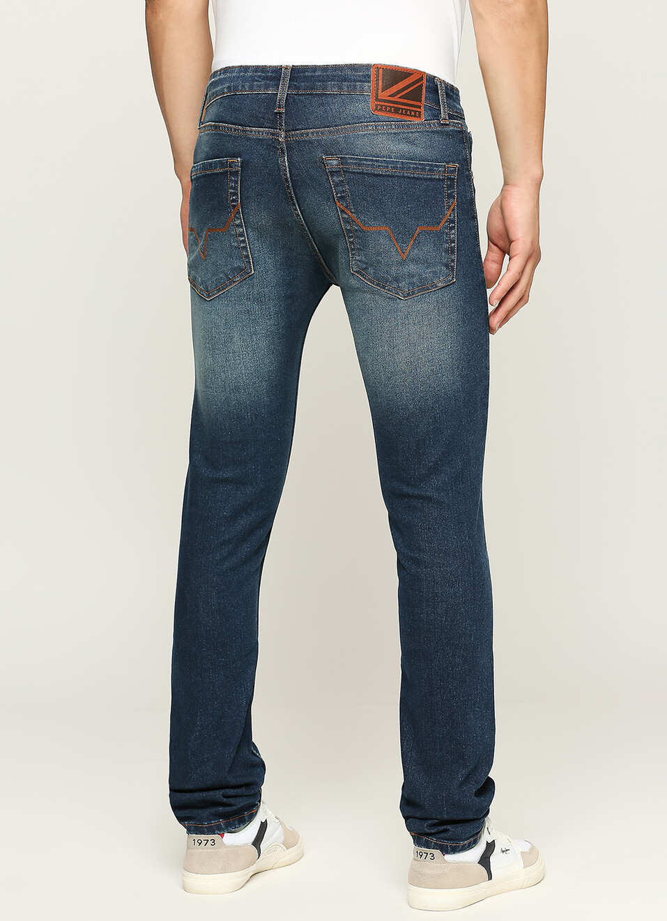 Vapour Blue Mid Rise Slim Fit Jeans, , large image number 1