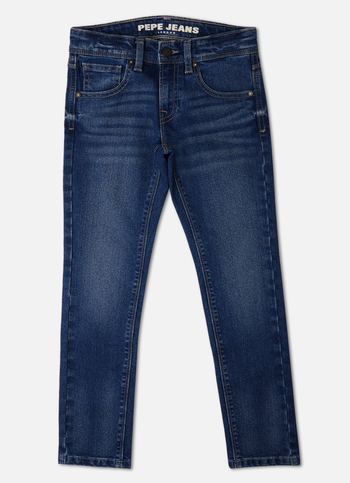 Boys Cashed Blue Mid Rise Slim Fit Jeans
