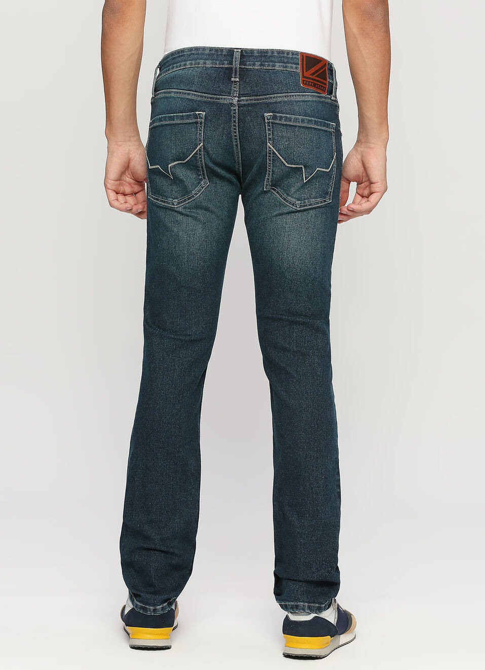 Vapour Blue Mid Rise Slim Fit Jeans, , large image number 3