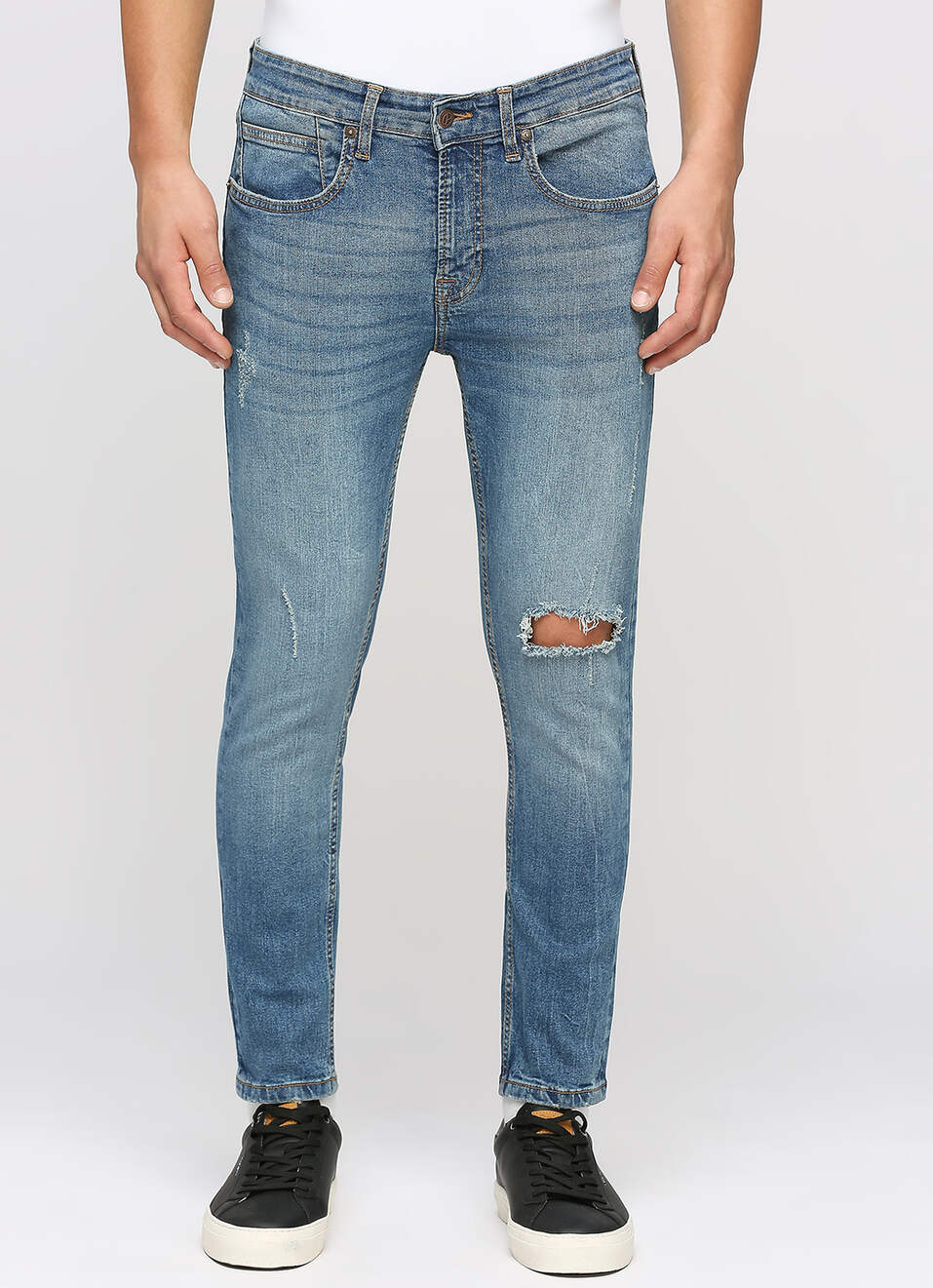 Chinox Ankle Blue Mid Waist Regular Fit Jeans, , large image number 2