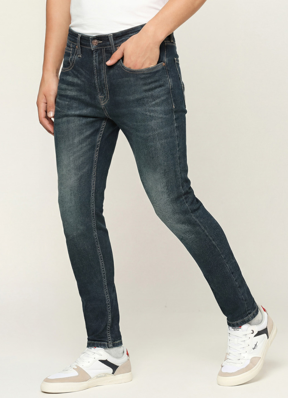 Chinox Ankle Blue Mid Rise Regular Fit Jeans, , large image number 0
