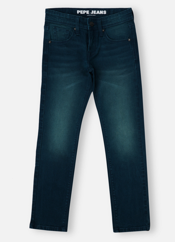 Boys Dark Blue Mid Rise Slim Fit Jeans