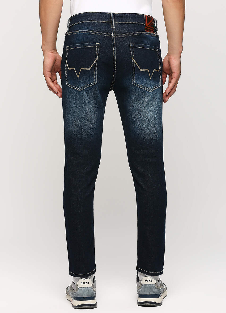 Chinox Dark Blue Mid Rise Ankle Jeans, , large image number 2