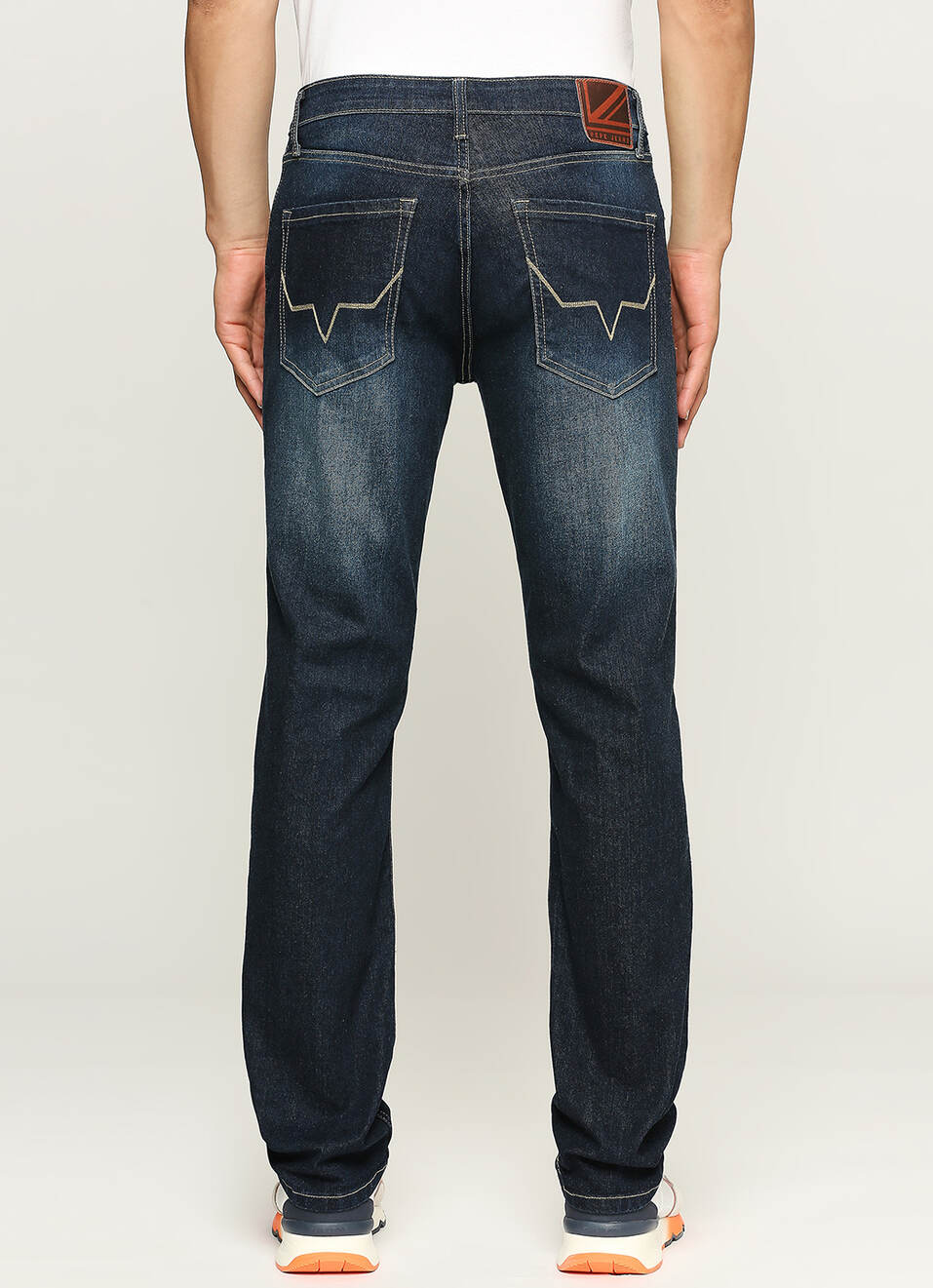 Holborne Blue Mid Rise Regular Fit Jeans, , large image number 5