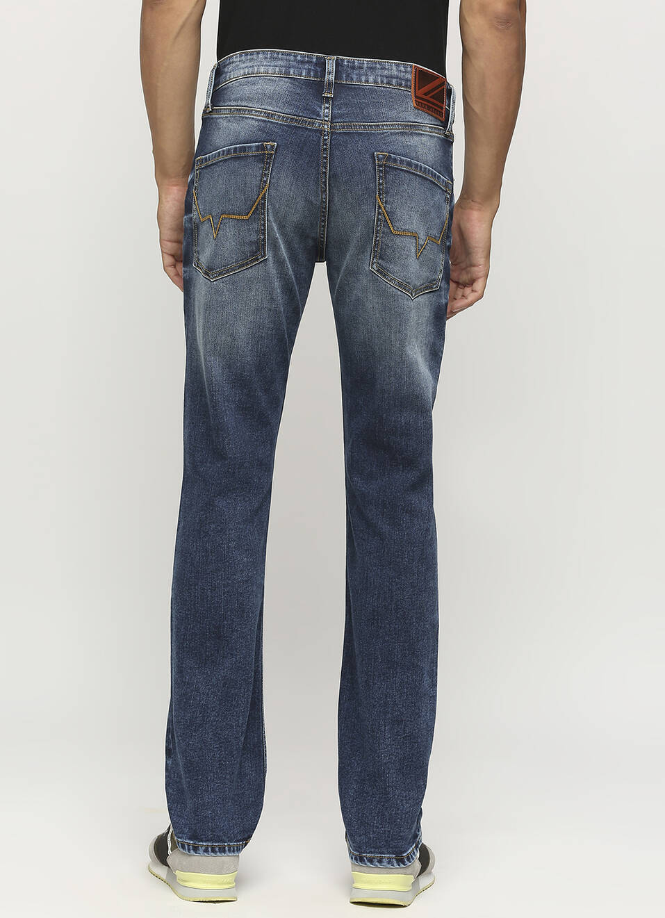 Vapour Dark Blue Mid Rise Slim Fit Jeans, , large image number 3