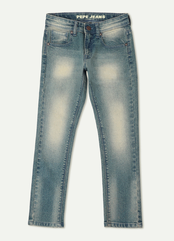 Boys Dark Blue Mid Rise Slim Fit Jeans