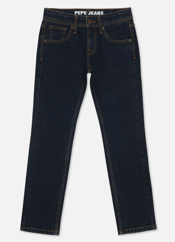 Boys Dark Blue Mid Rise Slim Fit Jeans