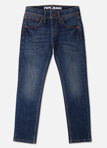 Boys Blue Mid Rise Slim Fit Jeans