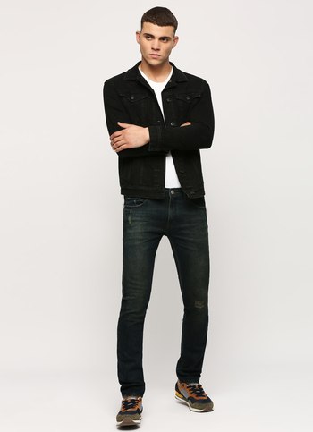 Vapour Dark Blue Mid Rise Slim Fit Jeans
