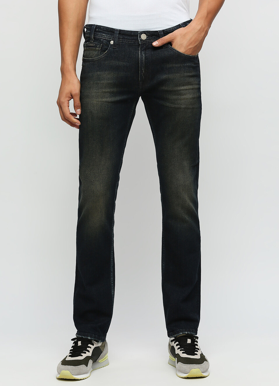 Vapour Black Mid Rise Slim Fit Jeans, , large image number 2