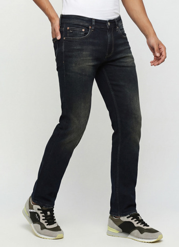 Vapour Black Mid Rise Slim Fit Jeans