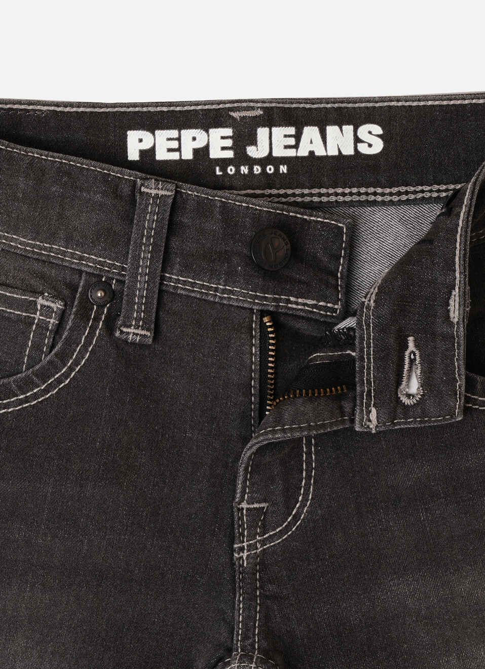 Boys Grey Mid Rise Slim Fit Jeans, , large image number 3