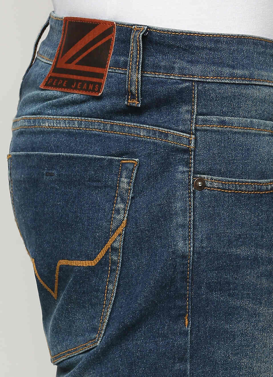 Chinox Blue Mid Waist Regular Fit Shorts, , large image number 4