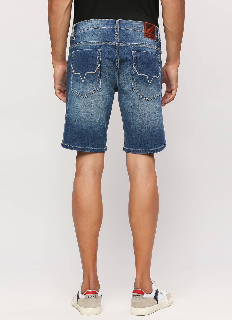 Chinox Blue Mid Waist Regular Fit Shorts, , large image number 1