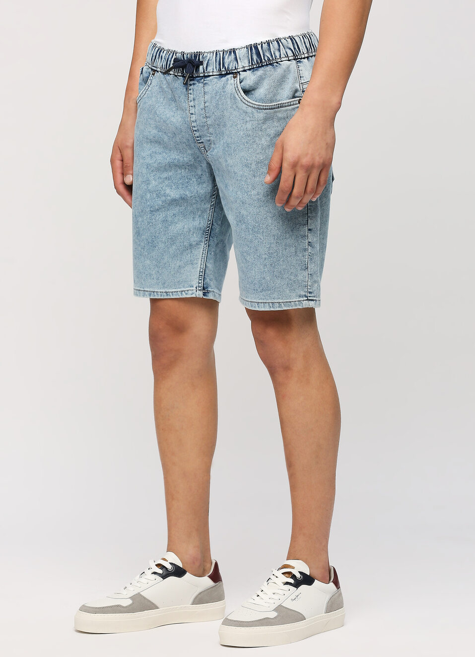 Chinox Light Blue Mid Rise Shorts, , large image number 6