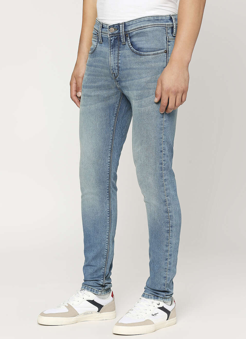 Chinox Blue Mid Rise Regular Fit Jeans, , large image number 6