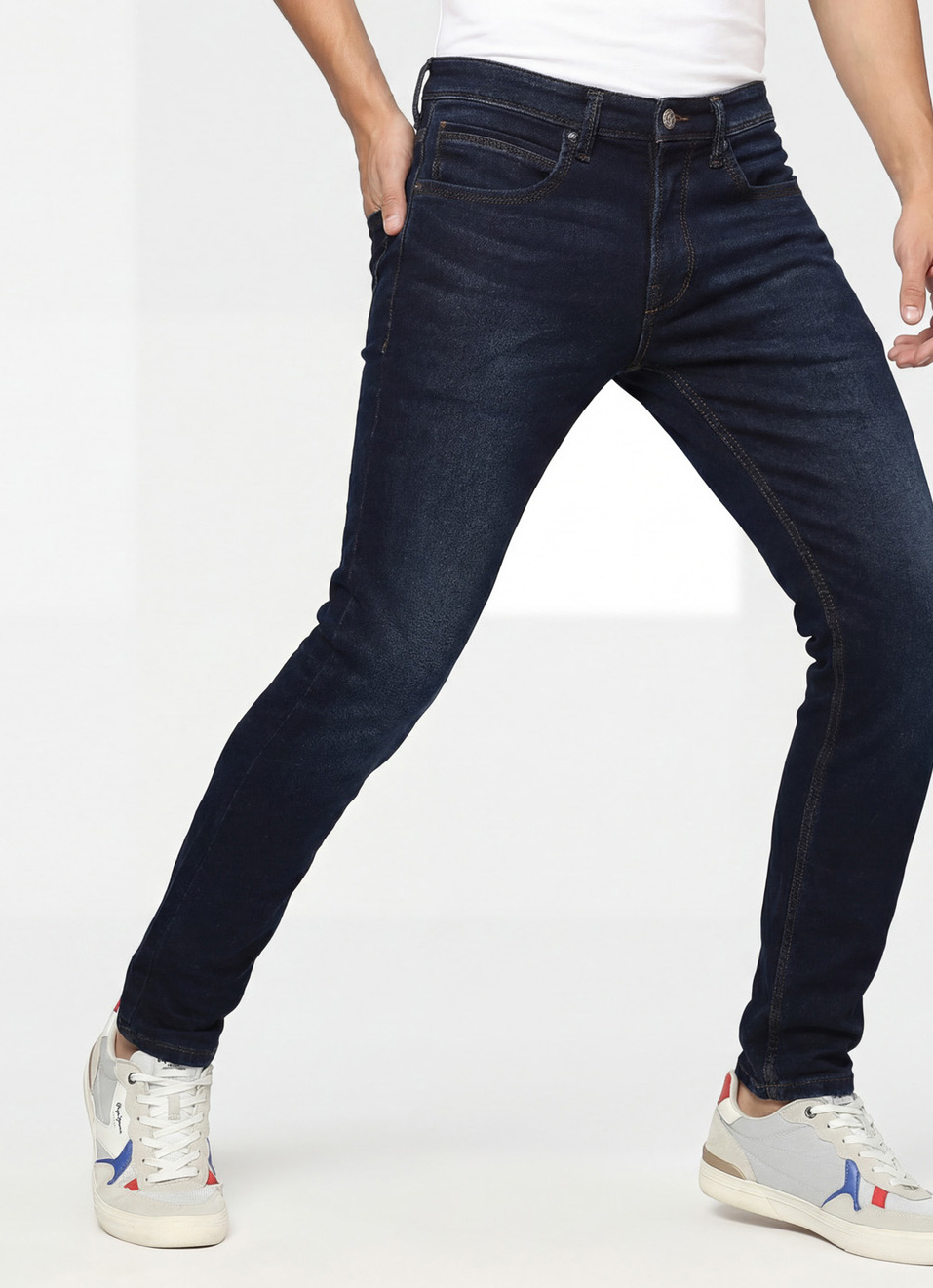 Chinox Blue Mid Rise Skinny Jeans, , large image number 0